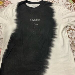 Pull&Bear Black and White Short Sleeve Tee